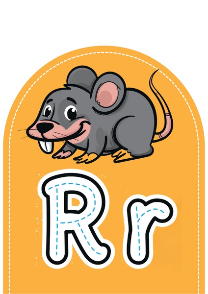 Alfabeto Ilustrado para Decoração - Letra R