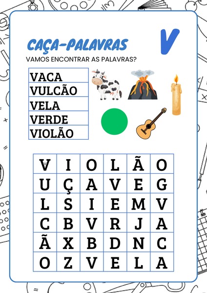 Caça-palavras - V