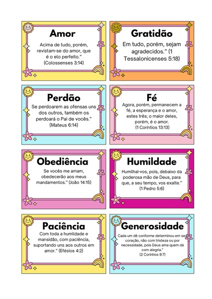 Cards - Frutos do Espírito