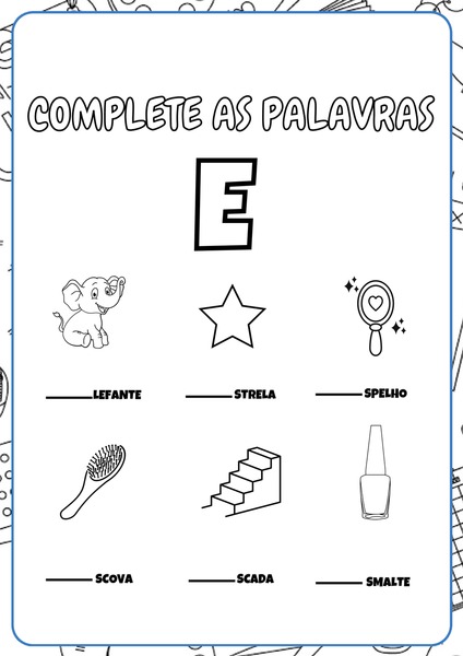 Complete as Palavras v.3