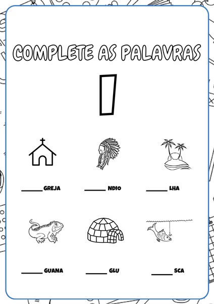 Complete as Palavras v.5