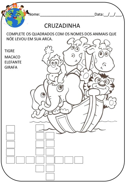 Complete os Nomes dos Animais