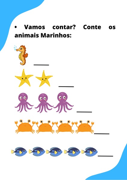 Conte os Animais Marinhos