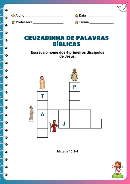 Cruzadinha de Palavras Bíblicas - Discípulo