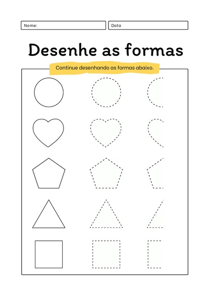 Desenhe as Formas