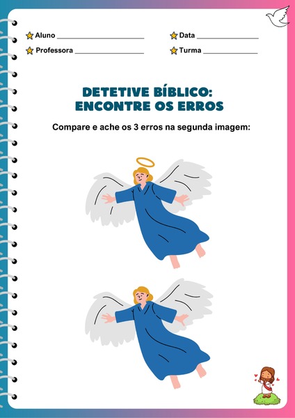 Detetive Bíblico: Encontre os Erros - Anjo