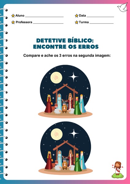 Detetive Bíblico: Encontre os Erros - Natal