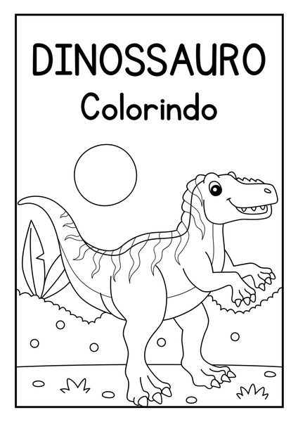 Dinossauro Colorindo