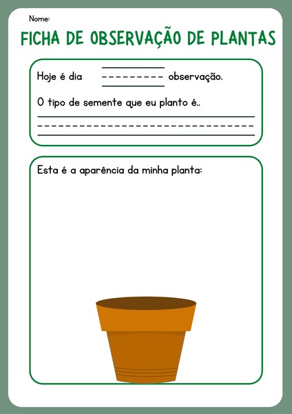 Ficha de Observação de Plantas