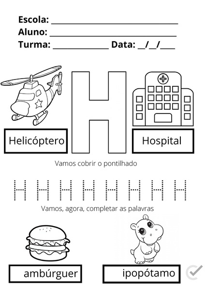 H de Helicóptero e Hospital