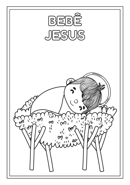 Hora de Colorir - Bebê Jesus v.4