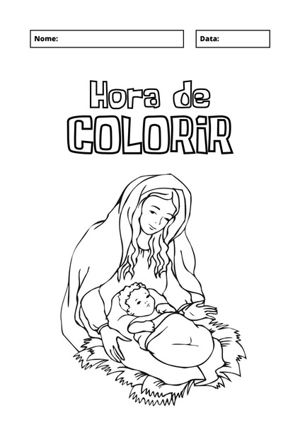 Hora de Colorir - Bebê Jesus