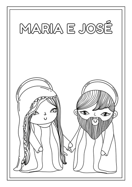 Hora de Colorir - Maria e José