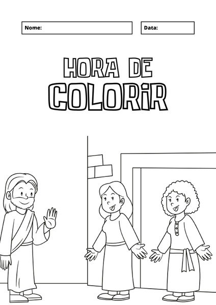 Hora de Colorir - Marta e Maria