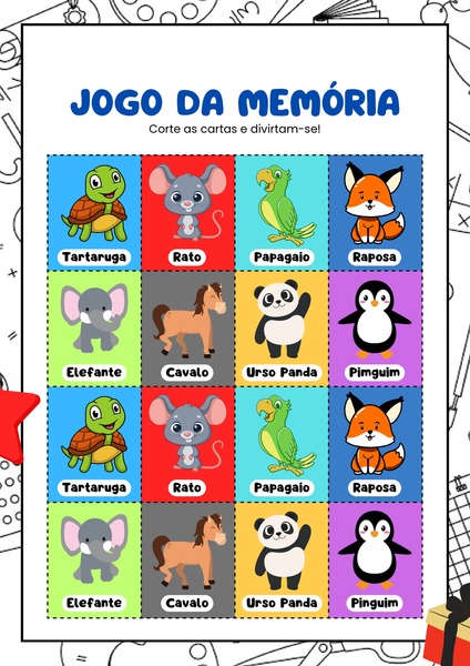 Jogo da Memória - Animais