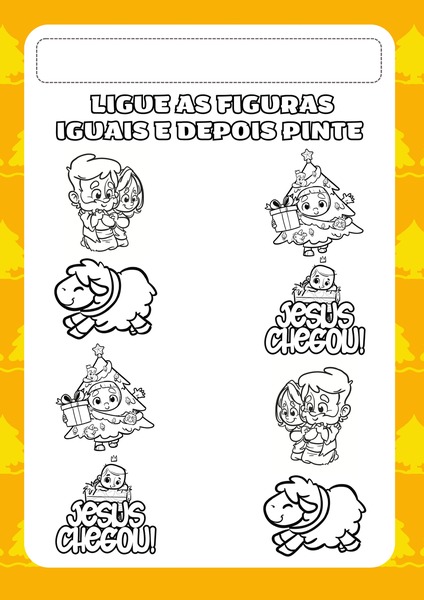 Ligue as Figuras Iguais de Depois Pinte