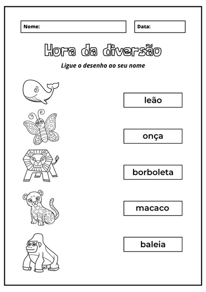 Ligue o Desenho ao seu Nome