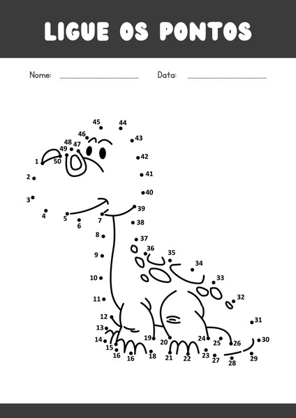 Ligue os Pontos - Dinossauro