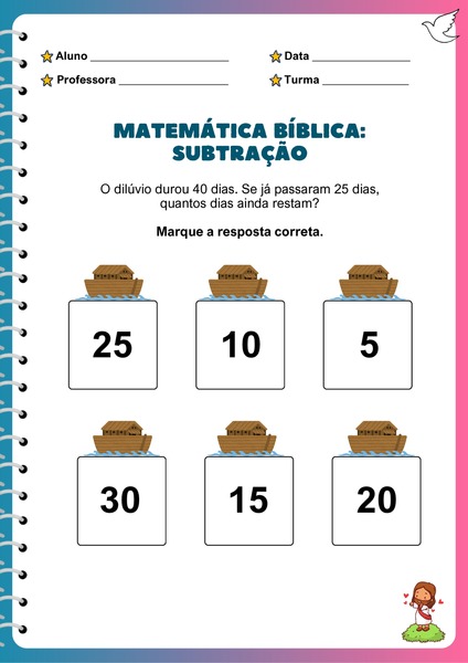 Matemática Bíblica - Subtração v.6