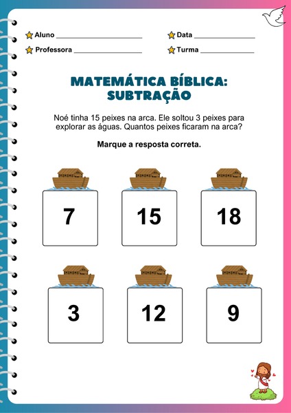 Matemática Bíblica - Subtração v.9