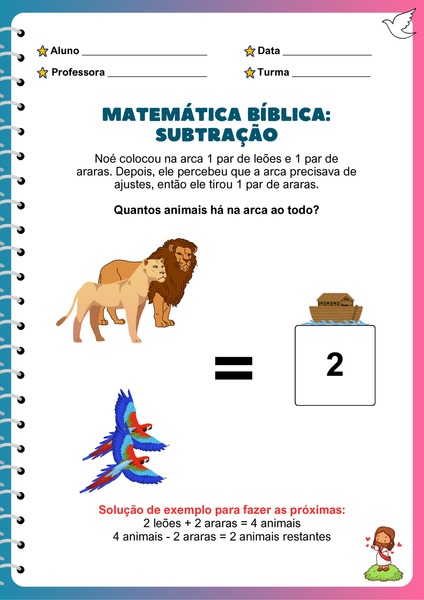 Matemática Bíblica - Subtração