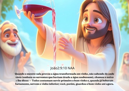 Milagre 7 - Jesus Transforma Água em Vinho