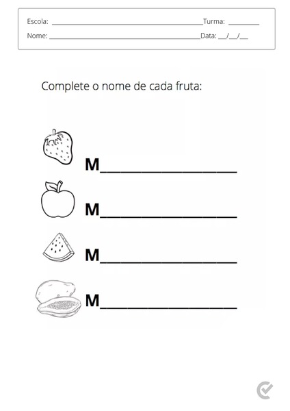 Nomes das Frutas