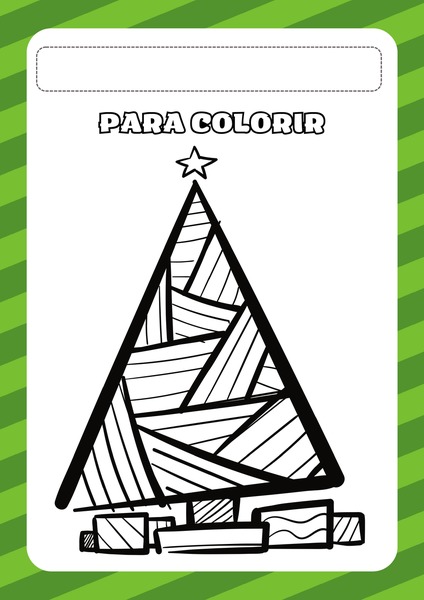 Para Colorir - Árvore de Natal