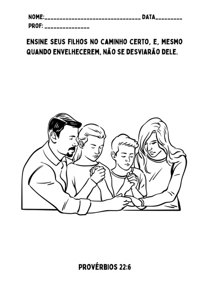 Para Colorir - Família