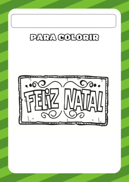 Para Colorir - Feliz Natal