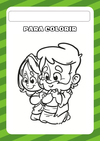 Para Colorir - José e Maria