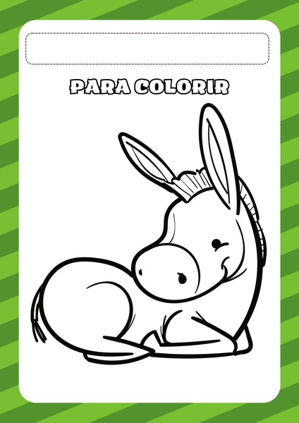 Para Colorir - Jumentinho