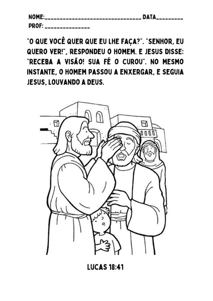 Para Colorir - O Milagre de Jesus