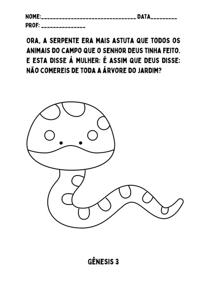 Para Colorir - Serpente