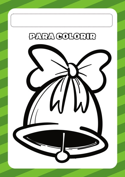 Para Colorir - Sino de Natal