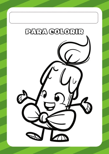 Para Colorir - Vela