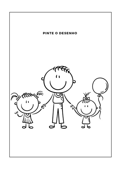 Pinte o Desenho - Família