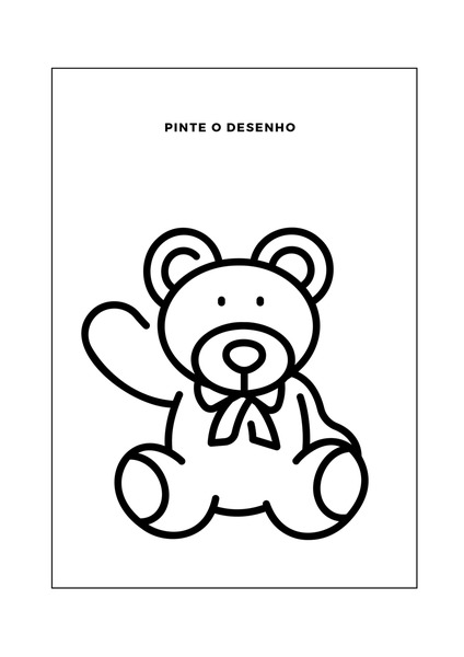 Pinte o Desenho - Urso de Pelúcia