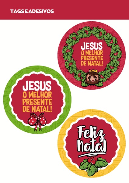 Tags e Adesivos de Natal v.3