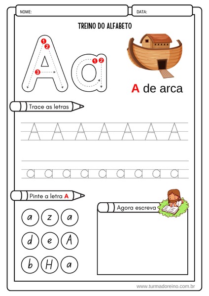 Treino do Alfabeto - Letra A