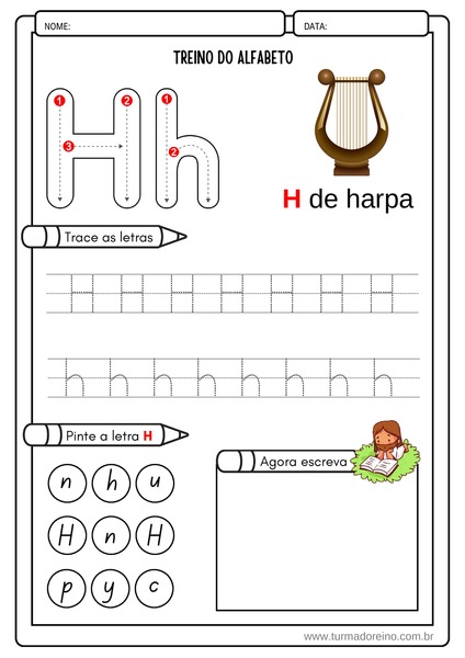 Treino do Alfabeto - Letra H