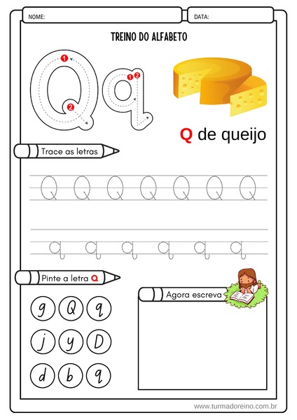 Treino do Alfabeto - Letra Q