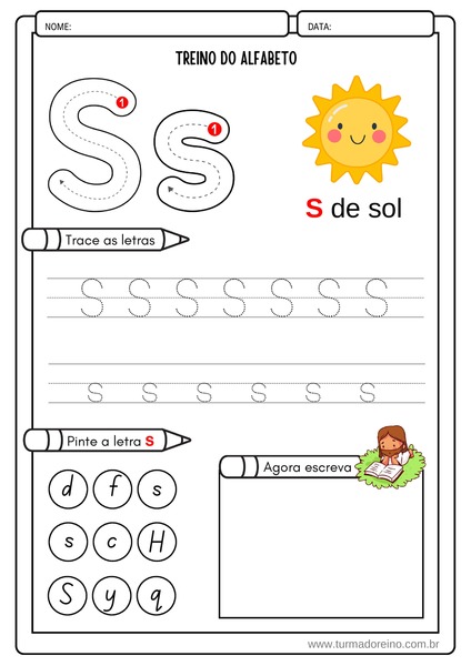 Treino do Alfabeto - Letra S