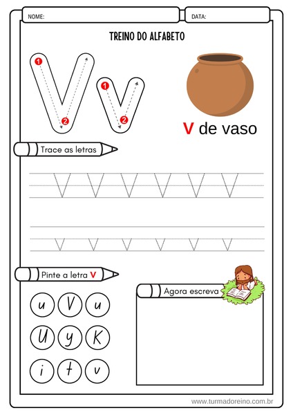 Treino do Alfabeto - Letra V