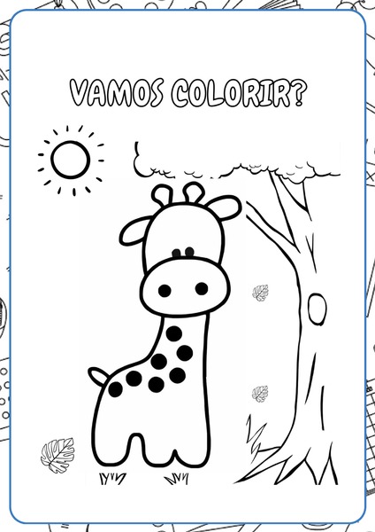 Vamos Colorir - Girafa