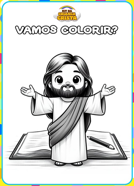 Vamos Colorir - Jesus de Braços Abertos