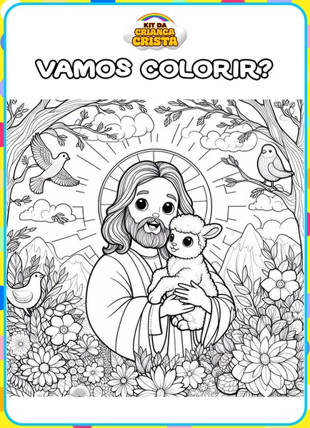 Vamos Colorir - Jesus e a Ovelhinha v.2