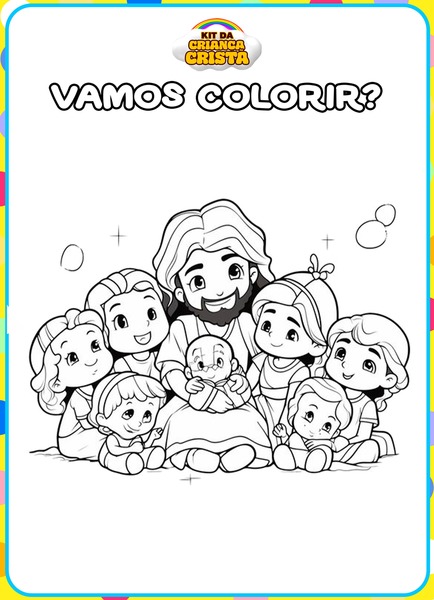 Vamos Colorir - Jesus e as Crianças v.4