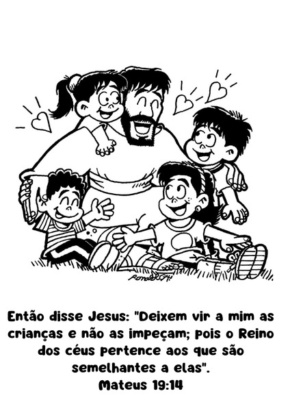 Vamos Colorir - Jesus e as Crianças