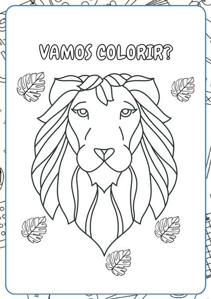 Vamos Colorir - Leão